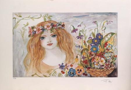 Art work by Felicita Frai Figura - mixed paper 
